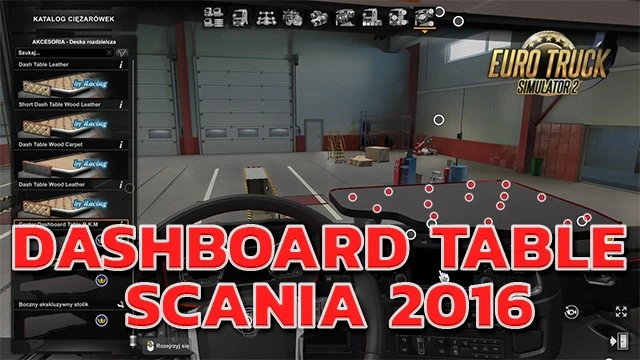 Dashboard Table Scania 2016