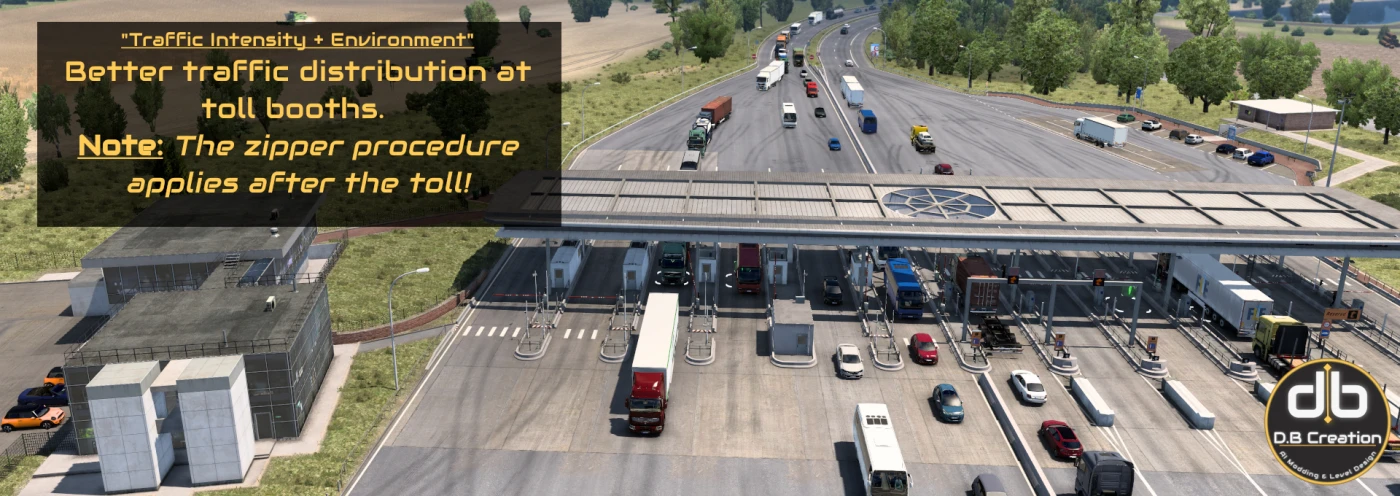 D.B Creation Traffic Intensity Mod for Euro Truck Simulator 2 - TruckyMods