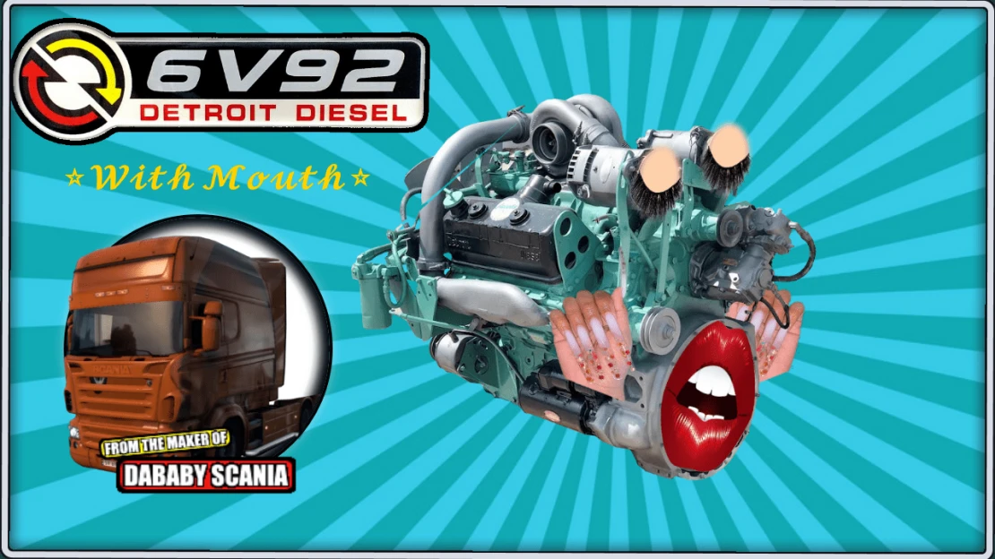 Detroit Diesel 6v92 Sound with mouth