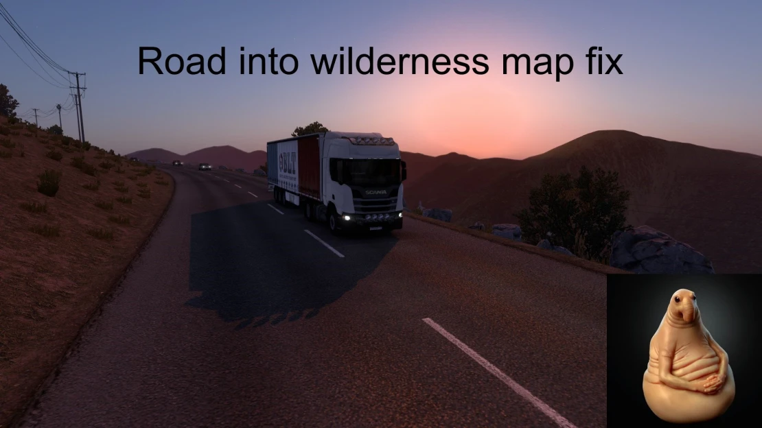 Road into wilderness map fix for Euro Truck Simulator 2 - TruckyMods