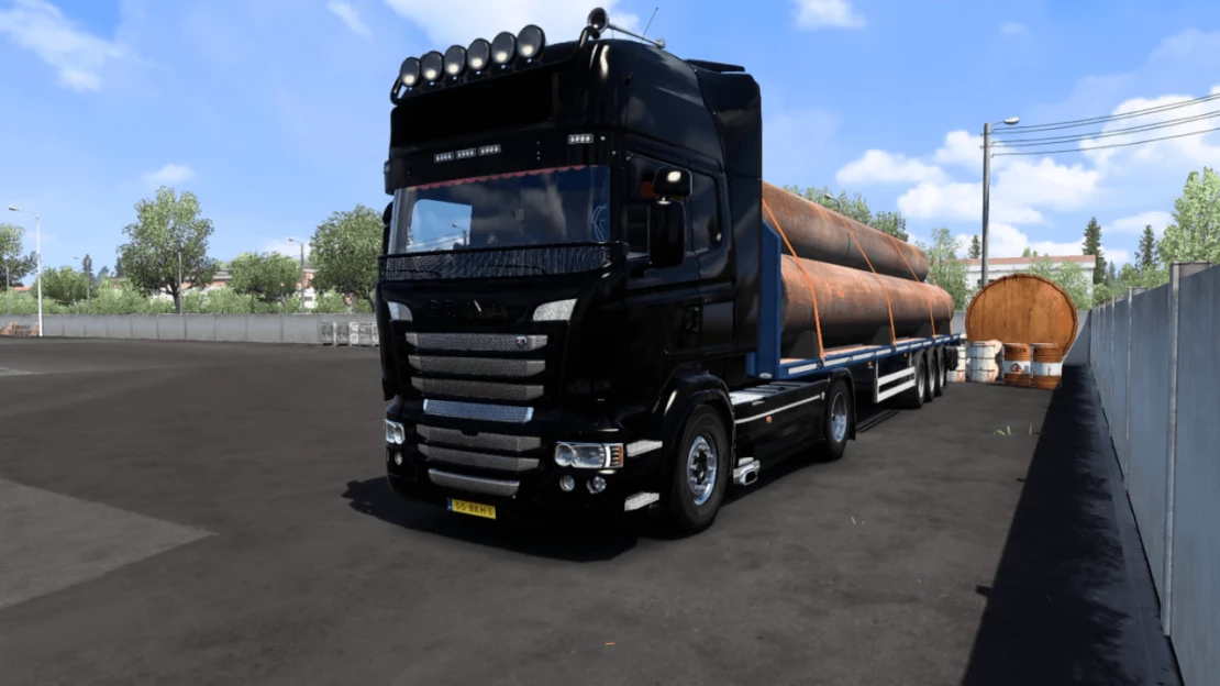 Scania V8 Open pipe with Lepidas Team exhaust system