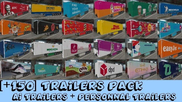 [+150] Realistic Trailers Pack (OWNED + AI Regional) [1.49-1.52]